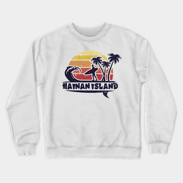 Hainan Island surf beach gift. Perfect present for mom mother dad father friend him or her Crewneck Sweatshirt by SerenityByAlex